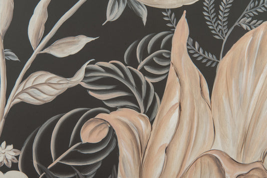 Black Floral Panels