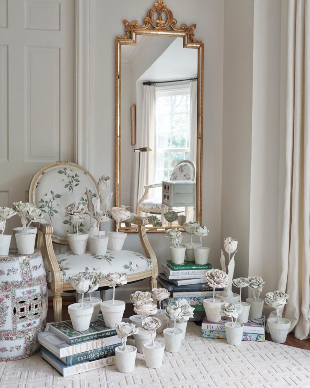 Custom Papier-Mâché Potted Flowers by Melea Markell