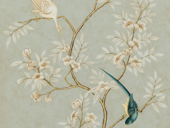 Pale Blue Bird Panels