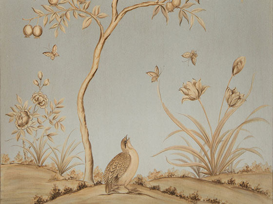 Antiqued French Silver Bird Wall Panels
