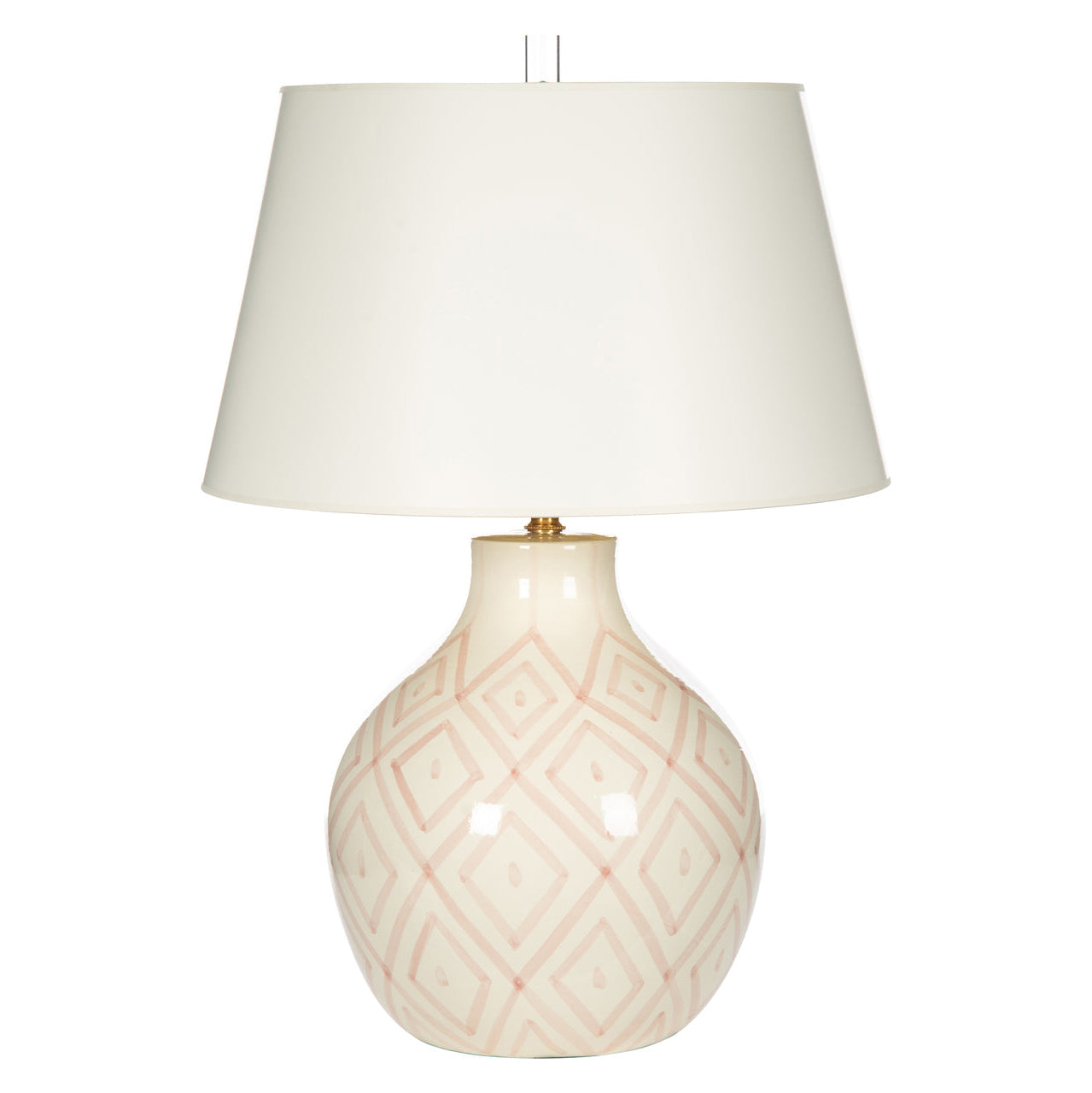 Prism Pink hand-painted geometric lamp, Melea Markell