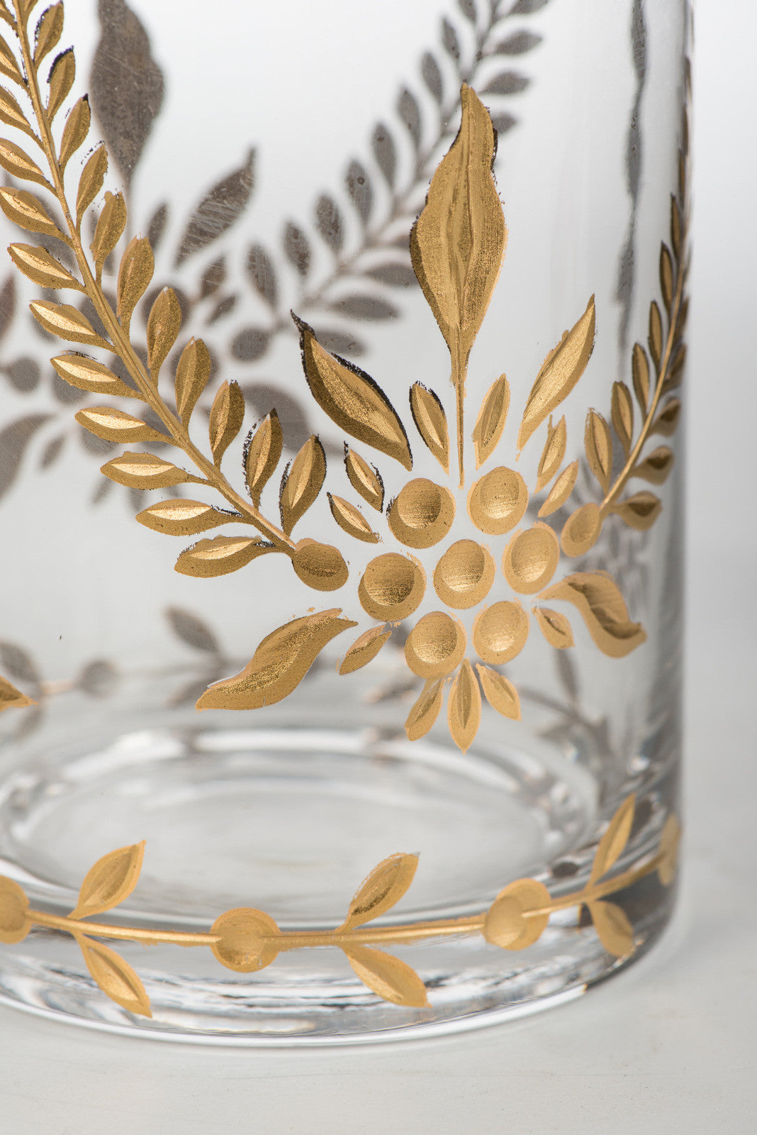 Tall Gilded Glass Decanter