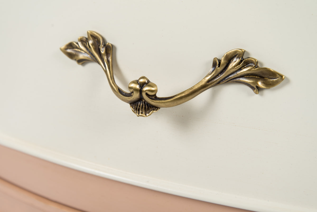 Pink Commode Antique Cream - Pink Commode - Parisian Style Dresser - Melea Markell