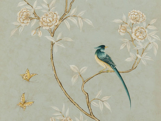 Pale Blue Bird Panels